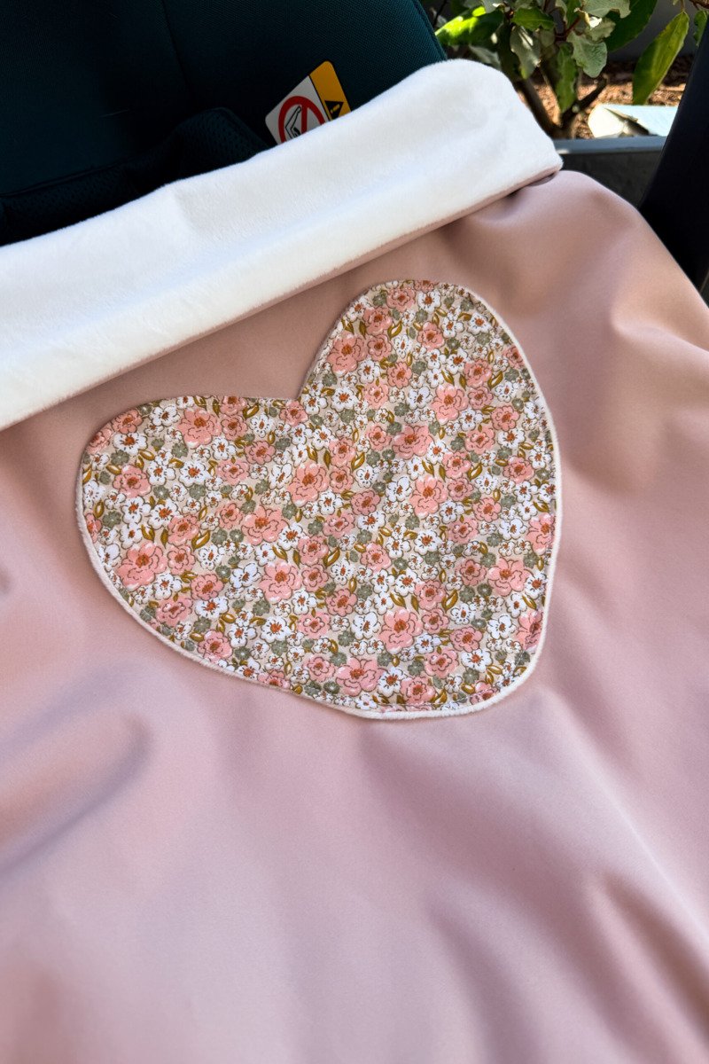 Couverture 3 en 1 imper rose coeur Alma