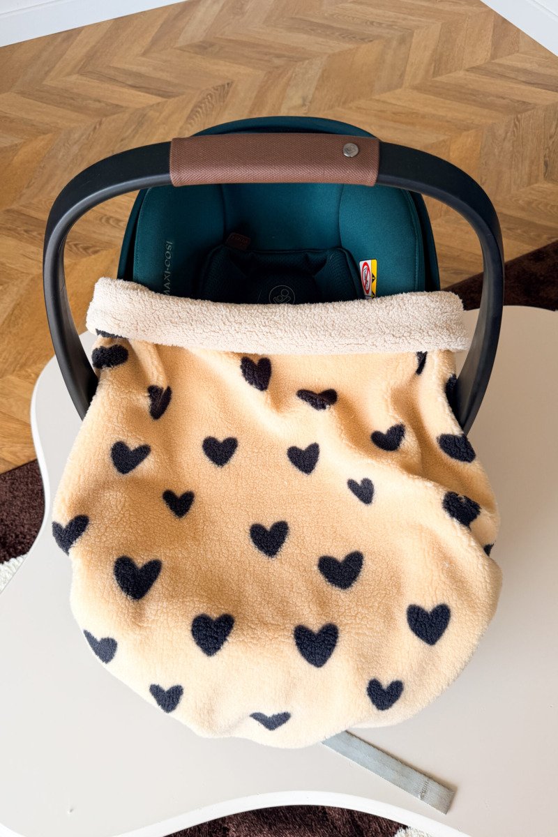 DISPONIBLE- Couverture 3 en 1 i moumoute coeur anthracite