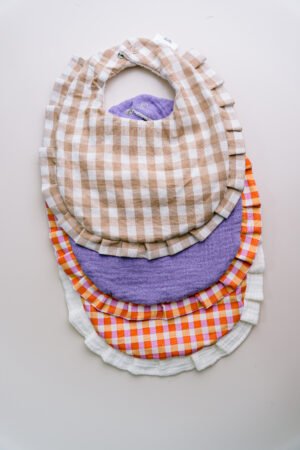 Lot de 3 bavoirs froufrous Aura