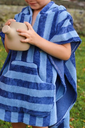 Poncho de bain rayé Blue Pop
