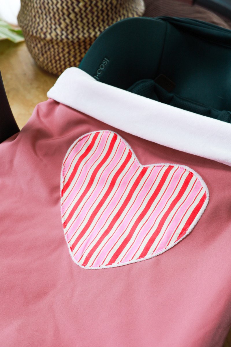 Couverture 3 en 1 imper rose coeur April