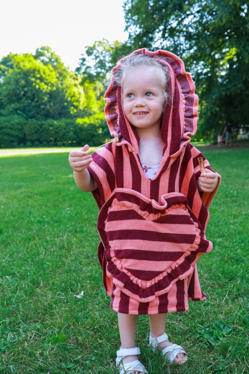 Poncho de bain guimauve
