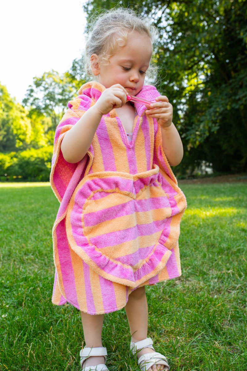 Poncho de bain rayé tagada