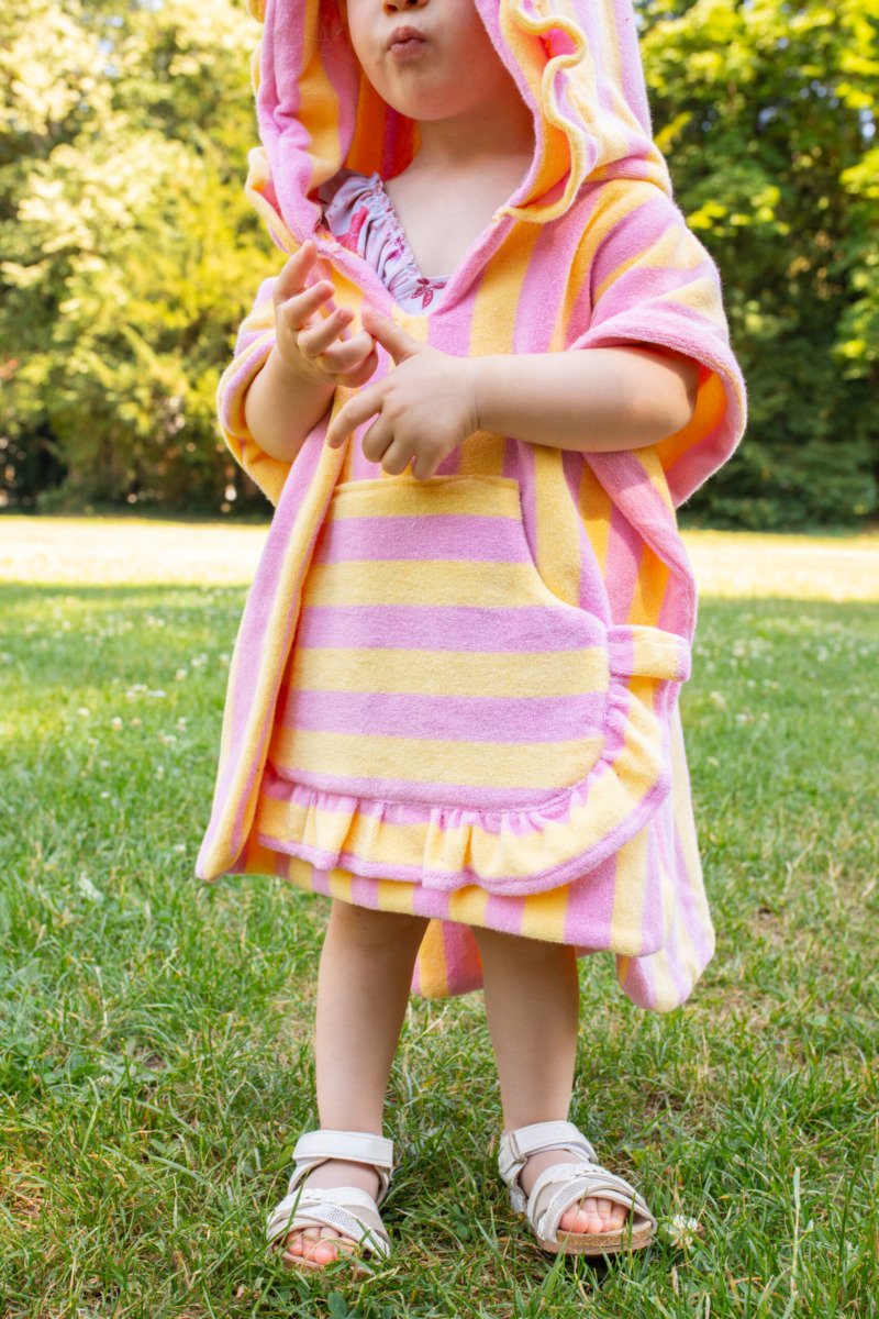 Poncho de bain chamalow