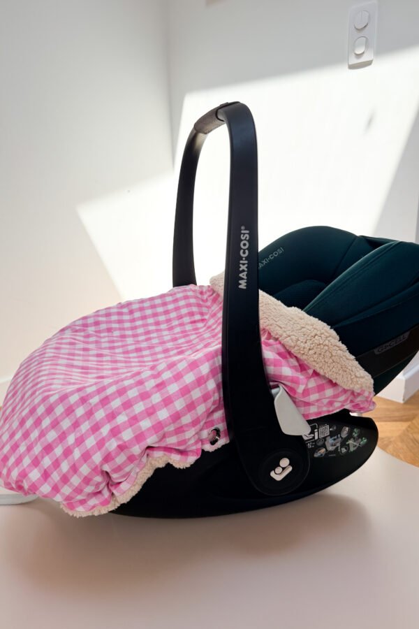 Couverture de cosy vichy rose