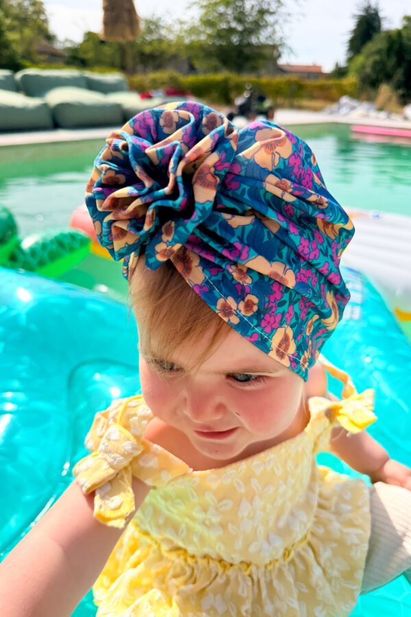 Turban fleur anti uv Béré