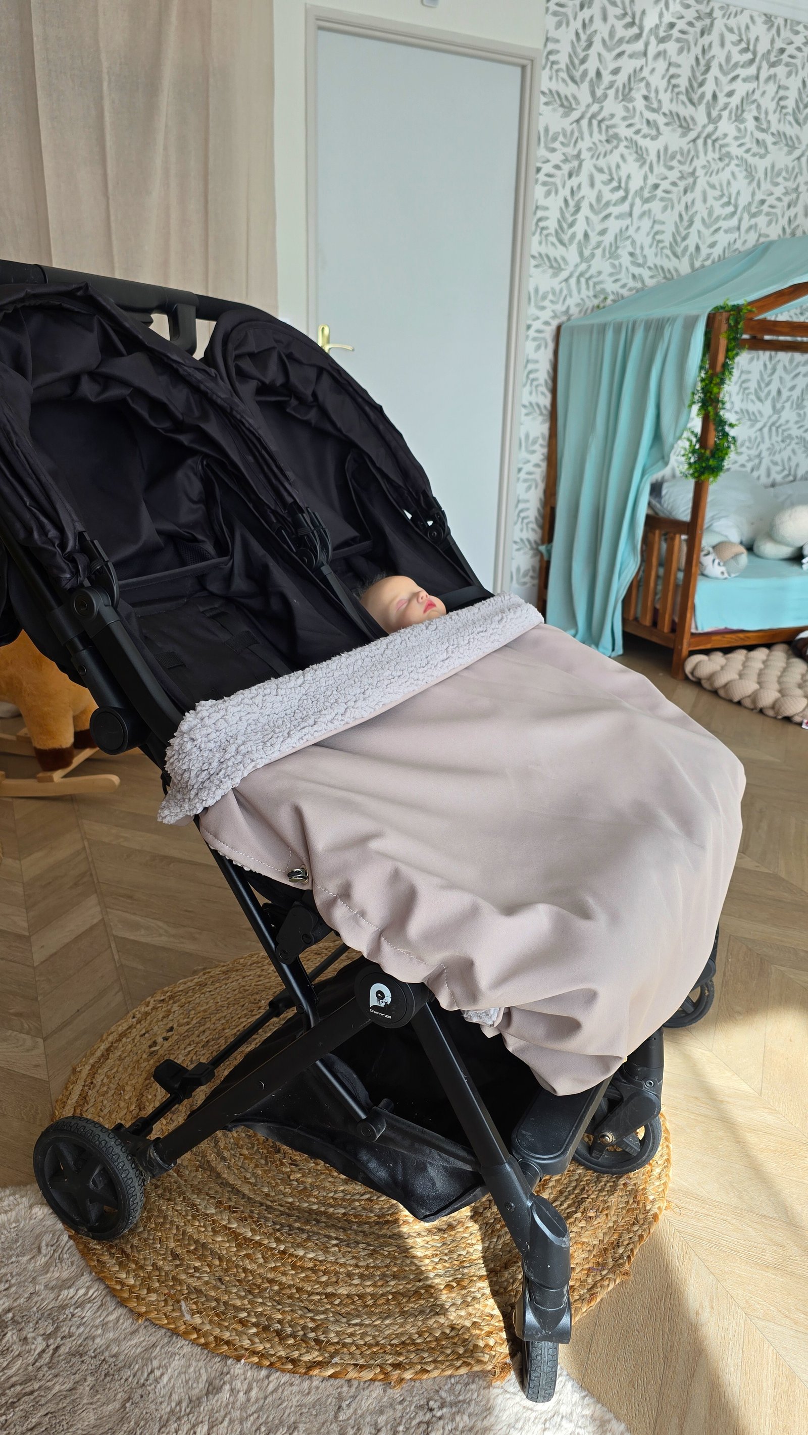 Couverture 3 en 1 jumeaux imper gris